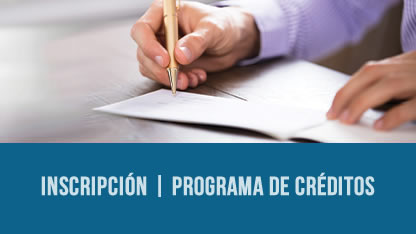 Inscripción | PROGRAMA de CRÉDITOS